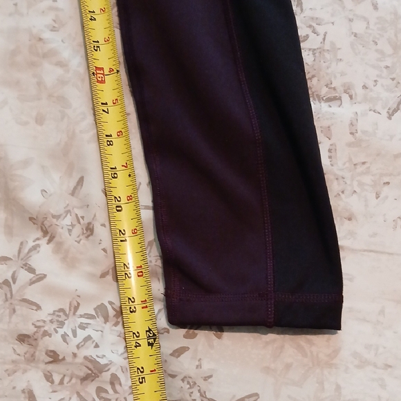 Active Life Black & Purple Leggings Size Large - Picture 2 of 7